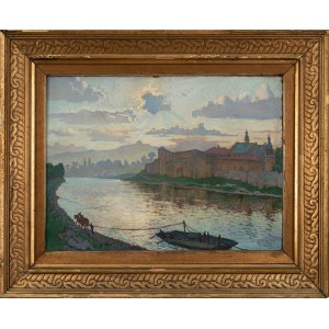 Ludwik LESZKO (1890 - 1957), Widok na Klasztor Norbertanek w Krakowie, 1940