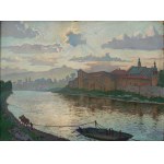 Ludwik LESZKO (1890 - 1957), Widok na Klasztor Norbertanek w Krakowie, 1940