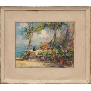 Eugeniusz DZIERŻENCKI (1905 - 1990), Taras na Capri, 1960
