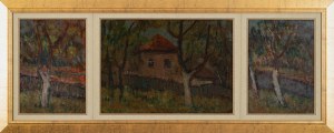 Jerzy FEDKOWICZ (1891 - 1959), Triptych - country house with orchard