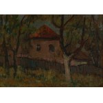 Jerzy FEDKOWICZ (1891 - 1959), Tryptyk - wiejski domek z sadem