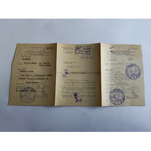 PRZEPUSTKA TURYSTYCZNA TATRY 1967 R, KOMENDA MIEJSKA W KRAKOWIE, PIECZĄTKI I STEMPLE POLSKIE I CZECHOSŁOWACKIE