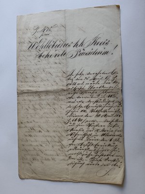 OFFICIAL LETTER TARNÓW, 1864