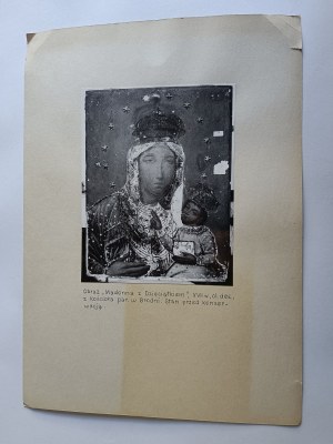 PHOTO OF MADONNA AND CHILD, PARISH CHURCH, BRODNIA, ŁÓDŹ, PĘCZNIEW, BEFORE RESTORATION