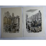 ANTONI UNIECHOWSKI, TEKA STARA WARSZAWA, WYDAWNICTWO SZTUKA 1955 R, 12 ILUSTRACJI, KOMPLETNA