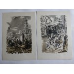 ANTONI UNIECHOWSKI, TEKA STARA WARSZAWA, WYDAWNICTWO SZTUKA 1955 R, 12 ILUSTRACJI, KOMPLETNA