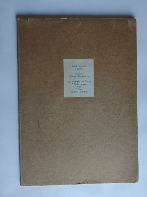 GUNTER DREBUSCH, GRAPHICS PORTFOLIO, 7 PIECES, POEMS IN POLISH AND GERMAN, PUBLISHING HOUSE SOCIALNY KOMITET ODNOWY ZABYTKÓW KRAKOWA 1988