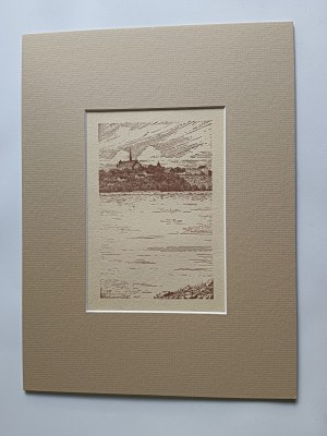 JOZEF PIETRASZEWSKI, SANDIERZ, GENERAL VIEW, PEN VIEW, LITHOGRAPH