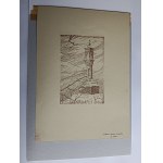 JÓZEF PIETRASZEWSKI, SANDOMIERZ, KAPLICZKA, WIDOK PIÓRKOWY, LITOGRAFIA
