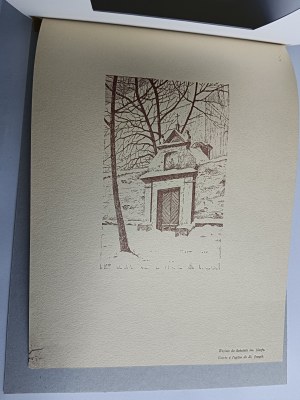 JOZEF PIETRASZEWSKI, SANDOMIERZ, CHURCH GATE, PEN VIEW, LITHOGRAPH