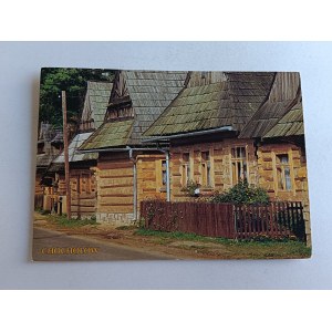 CHOCHOŁÓW, CZARNY DUNAJEC, DREWNIANA ZABUDOWA WSI PODHALAŃSKIEJ