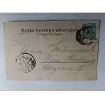PRZEMYŚL ULICA CICHA, DŁUGI ADRES, STEMPEL, ZNACZEK, 1900 R