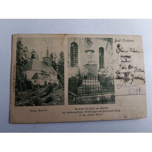 KUDOWA ZDRÓJ BAD CUDOWA, DŁUGI ADRES 1900 R, STEMPEL ZNACZEK