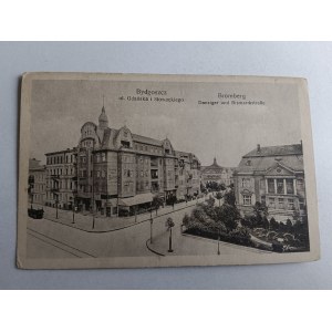 BYDGOSZCZ ULICA GDAŃSKA I SŁOWACKIEGO, ZNACZEK, STEMPEL, 1929 R