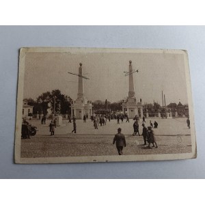 POZNAŃ POWSZECHNA WYSTAWA KRAJOWA WIDOK Z TERENÓW WSCHODNICH NA WEJŚCIE Z MOSTU DWORCOWEGO 1929 R