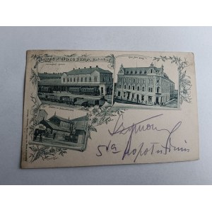 BOGUMIN ODERBERG DŁUGI ADRES, STEMPEL PRZEMYŚL, KRAKAU 1898 R