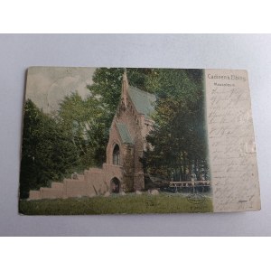 KADYNY ELBLĄG CADINEN ELBING MAUZOLEUM, DŁUGI ADRES, LEKKO USZKODZONA NADERWANA W ŚRODKOWEJ CZĘŚCI Z PRAWEJ STRONY, ZNACZEK, STEMPEL