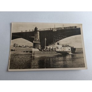 WARSZAWA STATEK MOST PONIATOWSKIEGO, STEMPEL, ZNACZEK, 1954 R