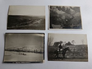 SET OF 4 PHOTOS GALICIA KARPATY, SOLDIER ON HORSEBACK, HORSES