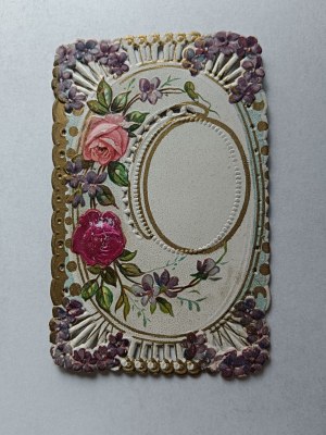 EMBOSSED PICTURE FLOWERS ROSES