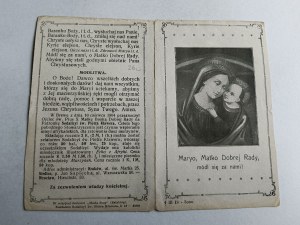 PRAYER BOOK LITANY TO MOTHER OF GOD OF GOOD COUNSEL, KRAKOW, WROCLAW