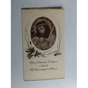 OBRAZEK ALWERNIA OBRAZ CUDOWNEGO P JEZUSA W KOŚCIELE OO BERNARDYNÓW 1928 R