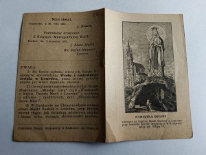 PRAYER BOOK KRAKOW CHURCH OF THE MISSIONARIES LITANY TO THE MOST HOLY LADY OF LOURDES 1937 BY THE PRIEST STEFAN MAZANEK