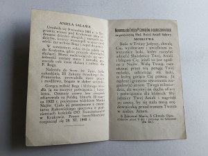 PRAYER BOOK ANIELA SALAWA, NOVENA PRAYER, KRAKOW OO FRNACISZKANIE