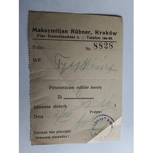 KWIT KRAKÓW MAKSYMILJAN RUBNER, PIECZĄTKA