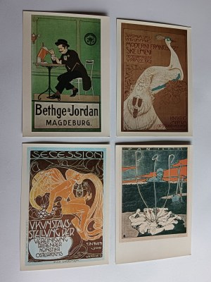 SET OF 9 POSTCARDS POSTER ART NOUVEAU NATIONAL MUSEUM POZNAŃ