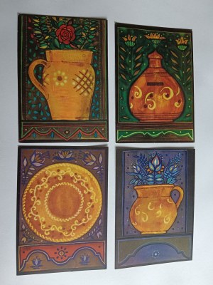 SET OF 9 POSTCARDS SILESIAN CERAMICS
