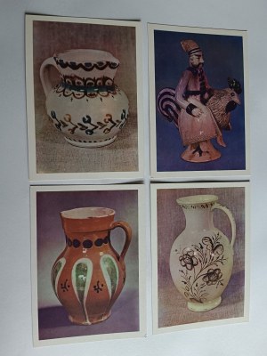 SET OF 9 POSTCARDS FOLK CERAMICS