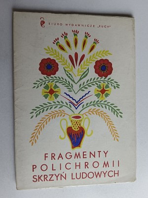 SET OF 9 POSTCARDS FRAGMENTS OF POLYCHROME FOLK CHESTS
