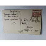 ZAKOPANE KOLEJ LINOWA WAGONIKI TURNIE MYŚLENICKIE STEMPEL ZNACZEK 1937 R