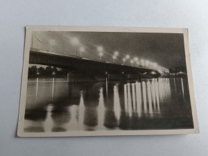 WARSAW ŚLĄSKO DĄBROWSKI BRIDGE IN NIGHT LIGHT, STAMP