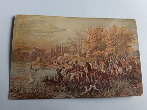 POLISH PAINTING KOSSAK JAN III ON THE HUNT