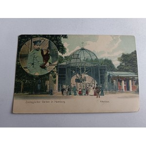 HAMBURG NIEMCY ZOO OGRÓD ZOOLOGICZNY, MAŁPA, STEMPEL