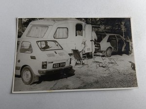 PHOTO CAR FIAT 126 P TODDLER, CAMPING TRAILER