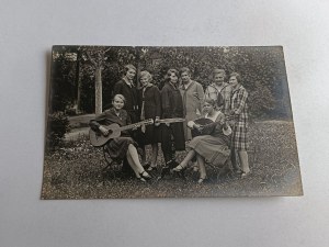 PHOTO GROUP OF WOMEN, GUITAR, PRE-WAR
