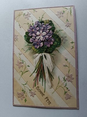 FLOWERS EMBOSSING PRE-WAR STAMP