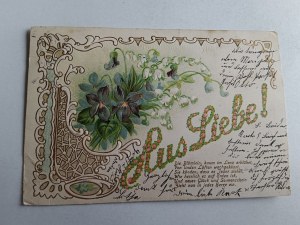 FLOWERS EMBOSSING PRE-WAR STAMP