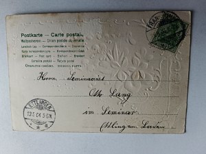 FLOWERS EMBOSSING PRE-WAR STAMP