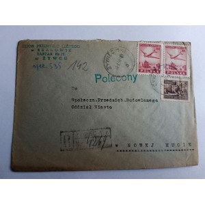 ŻYWIEC TARTAK KRAKÓW, ZNACZEK, STEMPEL 1950 R