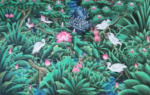 Artist unrecognized, Pengosekan style painting from Bali