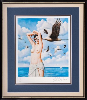 Rafal Olbinski, Overflowing X/XX, 2025