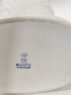 Kaiser white porcelain vase, West Germany