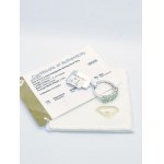 Pierścionek z 5 amblygonitami 2.10 ct, srebro 925, certyfikat RocksTV