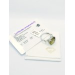 Pierścionek z kwarcem oliwkowym 15.17 ct, srebro 925, certyfikat RocksTV