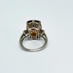 Srebrny pierścionek z dużym Andaluzytem i Diamentami 0.04 Ct