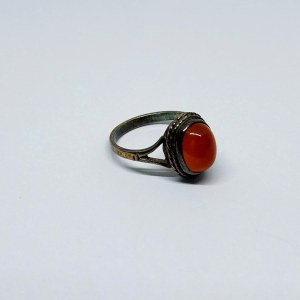 Vintage silver ring with Carnelian